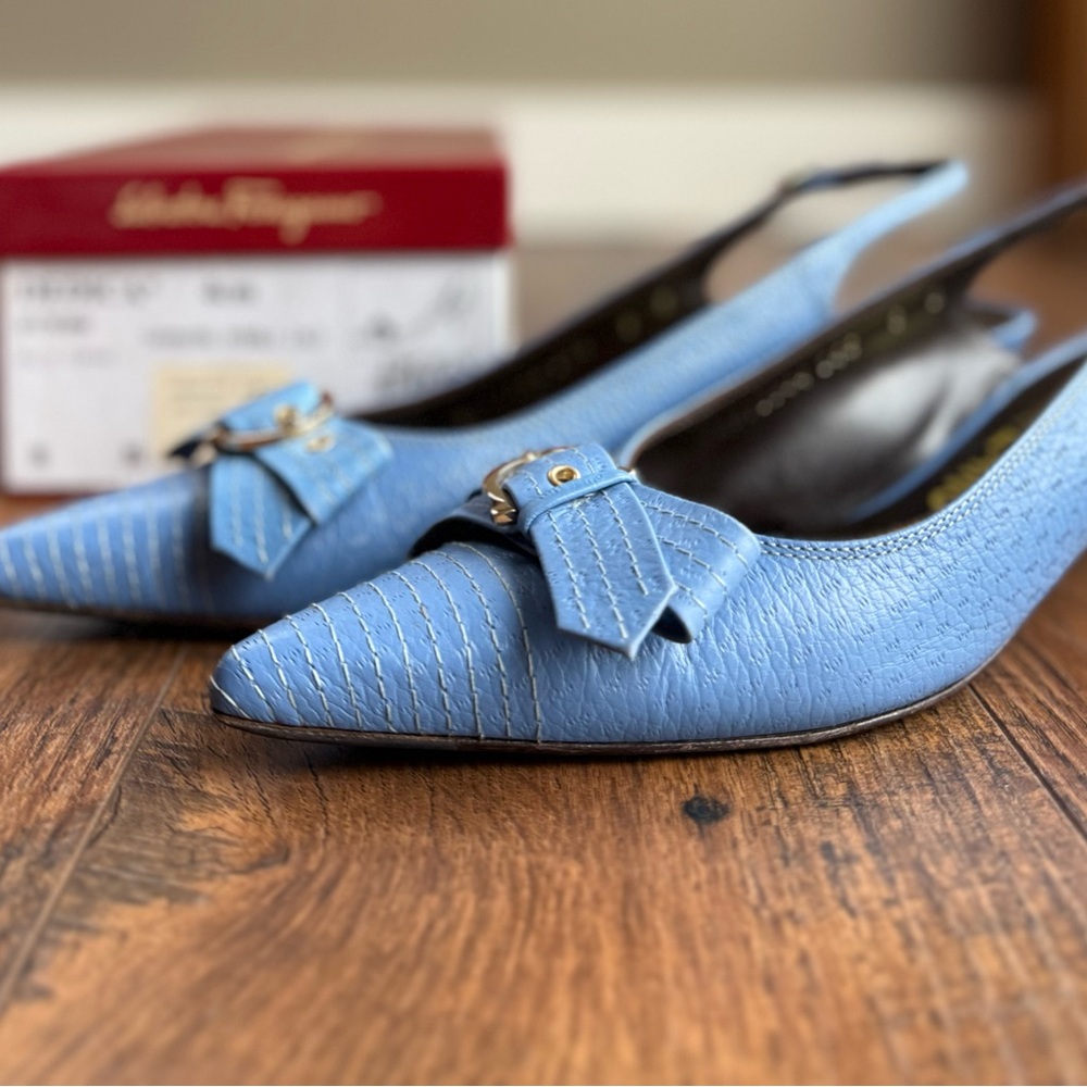 Very rare, vintage Salvatore Ferragamo 4cm sling back “Dedica” Slingback Shoes